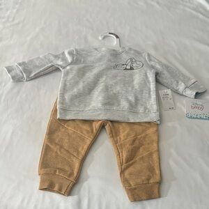 Disney Gray and Tan Kids Sweatshirt and Joggers Set
